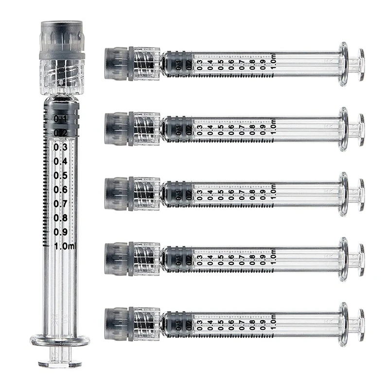 

10 Pc Accurate Measuring Syringe With Min Calibration 0.025 Ml Slender Luer Lock Syringe For Glue, Oil, Liquids, Beauty