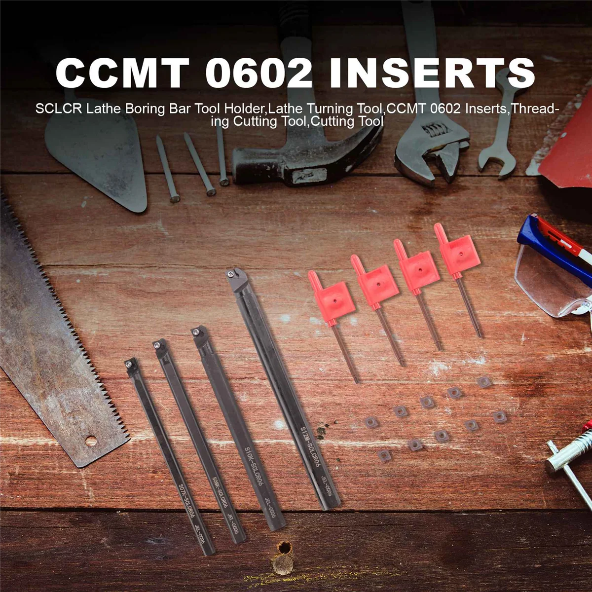 4 набора из 7/8/10/12 мм Sclcr держатель сверлильного инструмента для токарного станка +