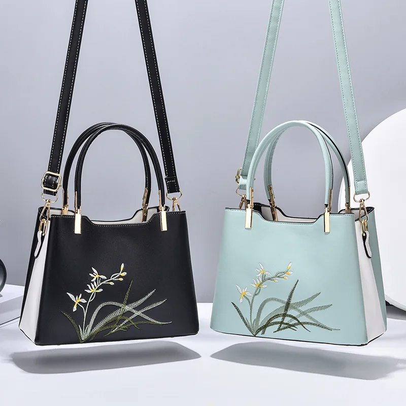 

CIKER Simple Elegant Embroidered Lady Bag Fashion Personality Bucket Bag Shoulder Messenger Bags Crossbody Handbag