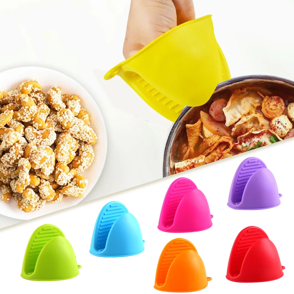

Microwave Oven Glove Silicone Heat Insulation Mitts Anti Scalding Pot Bowl Holder Clip Cooking Baking Kitchen Gadget Accessories