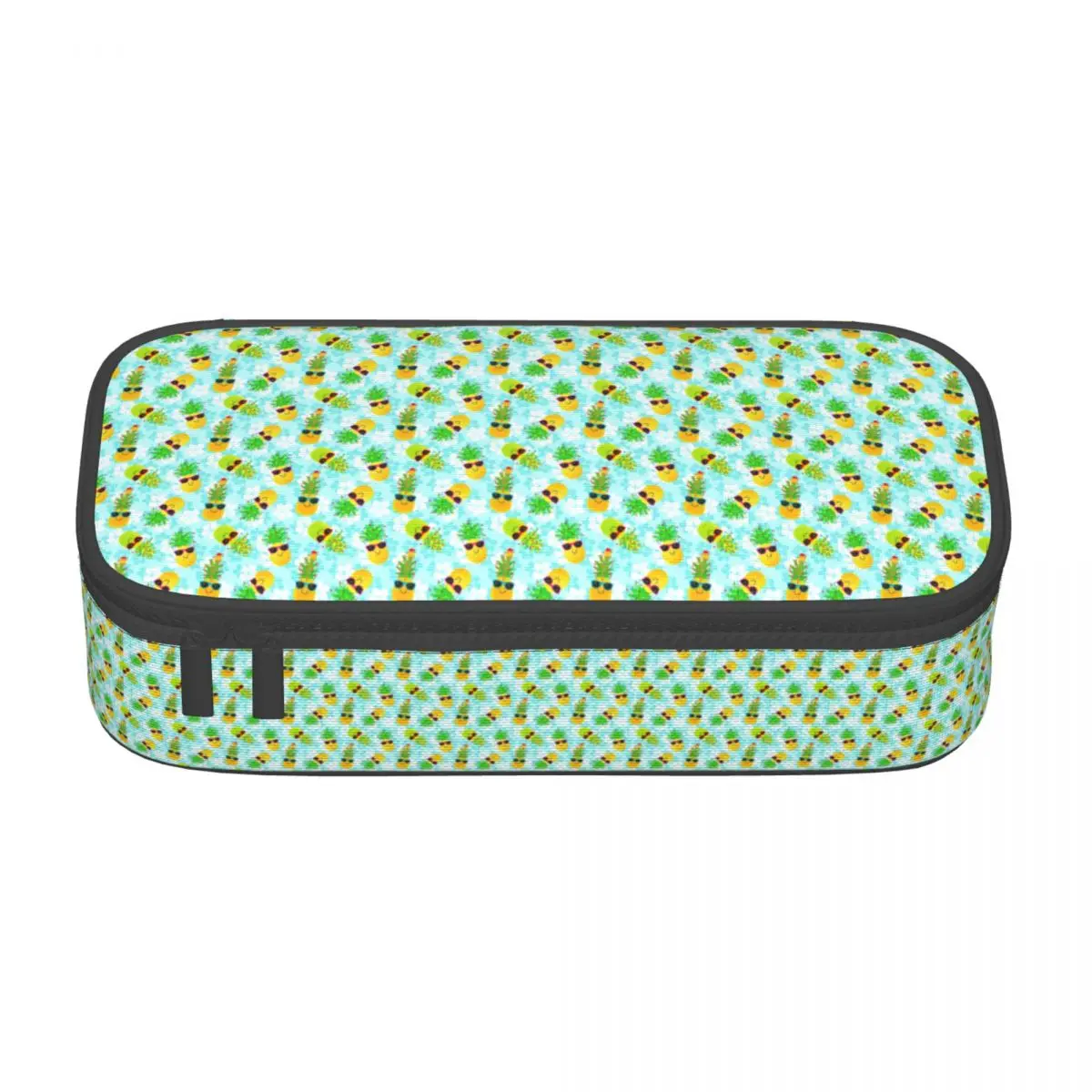 

Christmas Pineapples Pencil Case Funny Tropical University Boy Girl Zipper Pencil Box Cute Large Pen Bags