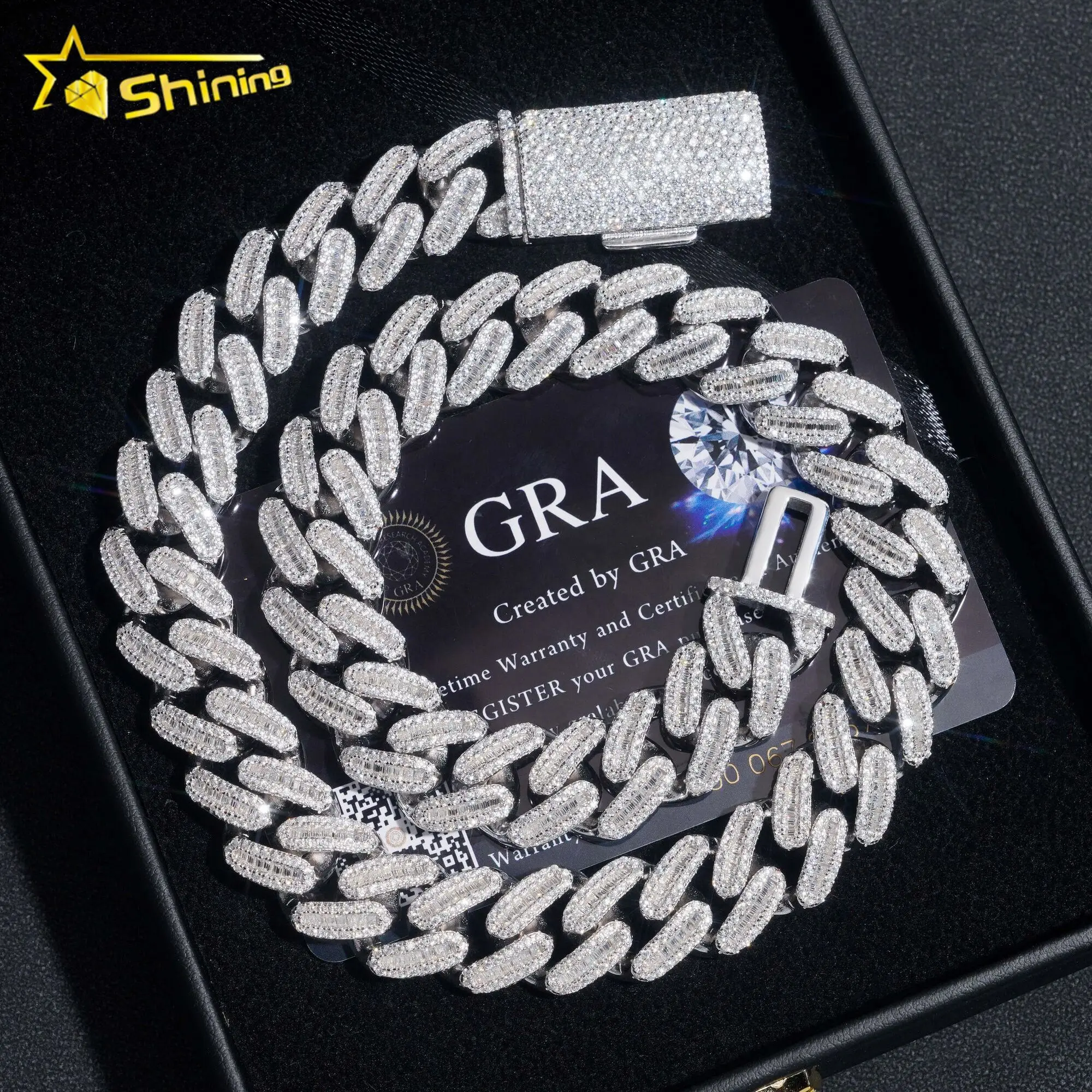 Ожерелье в стиле хип-хоп из серебра 925 пробы 14 мм