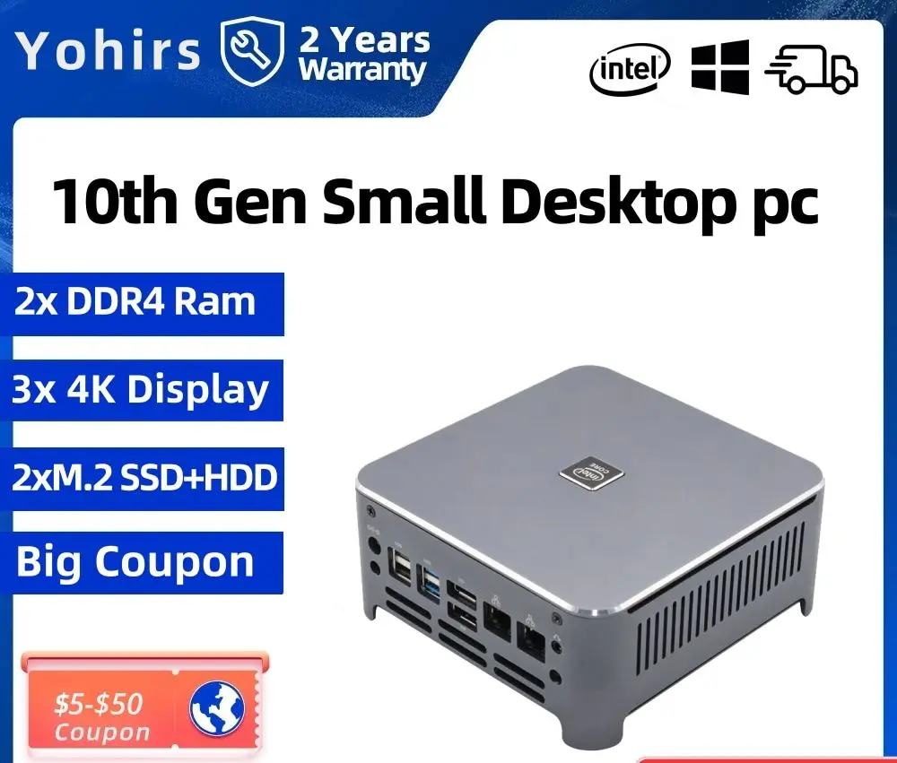 

Cheap Gaming Mini Pc Intel Core i9 9980HK i7 9750H UHD Graphics DDR4-2400 32GB Ram NVME Windows10 Key Desktops Computer for Game