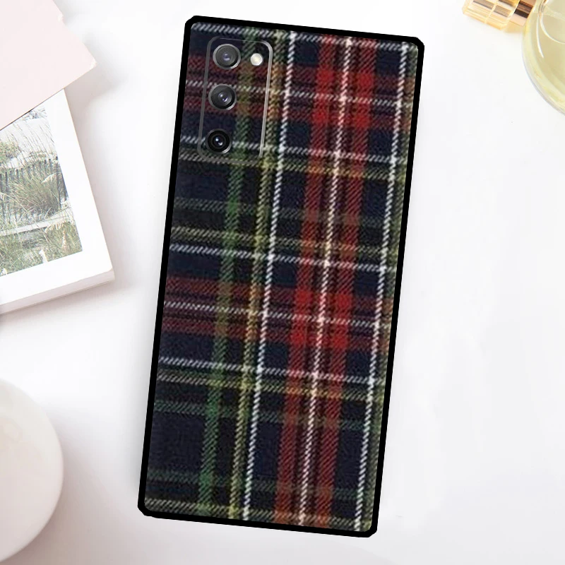 Теплый клетчатый чехол в шотландскую клетку для Samsung Galaxy S24 Ultra S21 S22 S23 Plus S20 FE S8 S9 S10