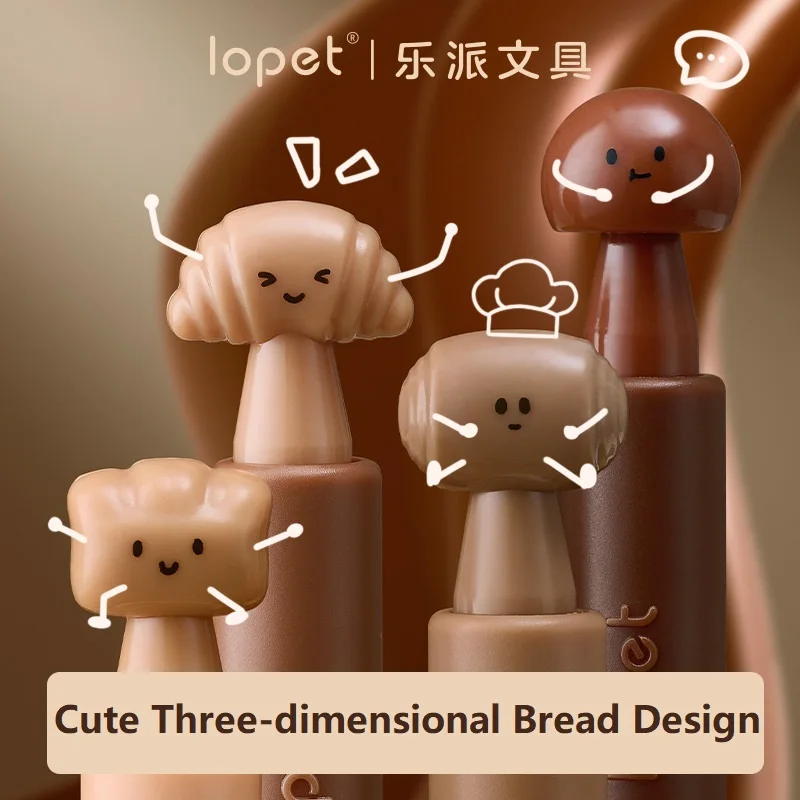 Фото Lopet Kawaii вращающаяся гелевая ручка школьные канцелярские принадлежности быстросохнущая 0,5 мм черный сердечник матовый держатель для ручек ручки для подписи офисные письменные принадлежности №3