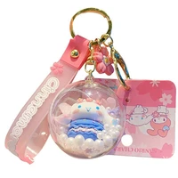sanrio cinnamroll kawaii cartoon pvc keychain exquisite bag decoration mobile phone chain car key chain school bag ornament