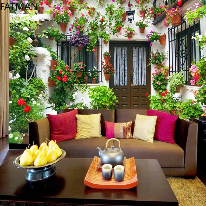 

FATMAN Custom Photo Wallpaper Private Garden 3D Stereo Wall Cloth Living Room Restaurant Cafe Home Decoration Mural Dropship