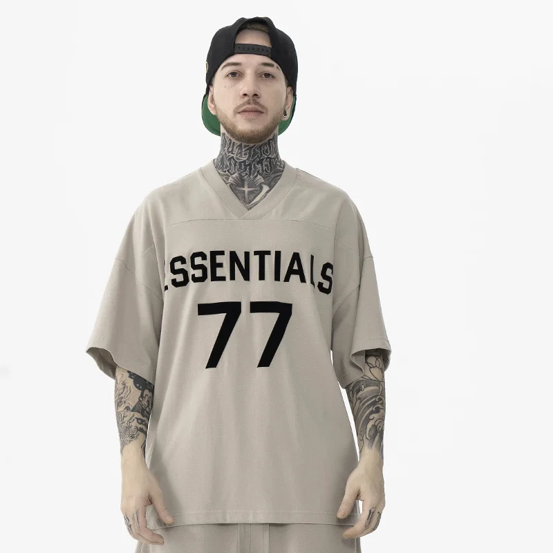 

Oversized T-shirt Men Harajuku Streetwear Graphic T shirts 100% Cotton Letter Flocking Panel Tops Tee Summer Short Sleeves 2022
