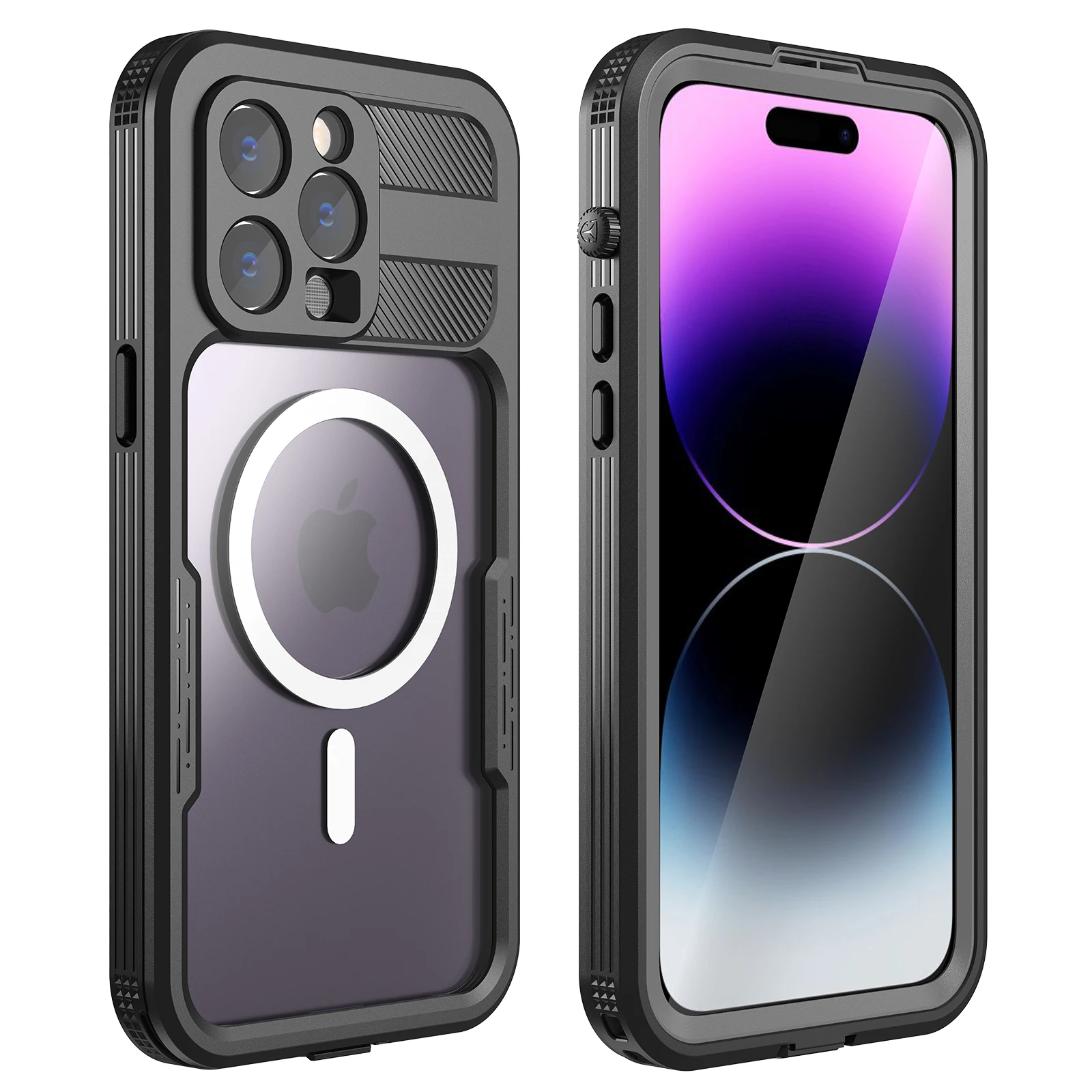 

Водонепроницаемый ударопрочный Прозрачный чехол для iPhone 14 Pro Max Plus, IP68
