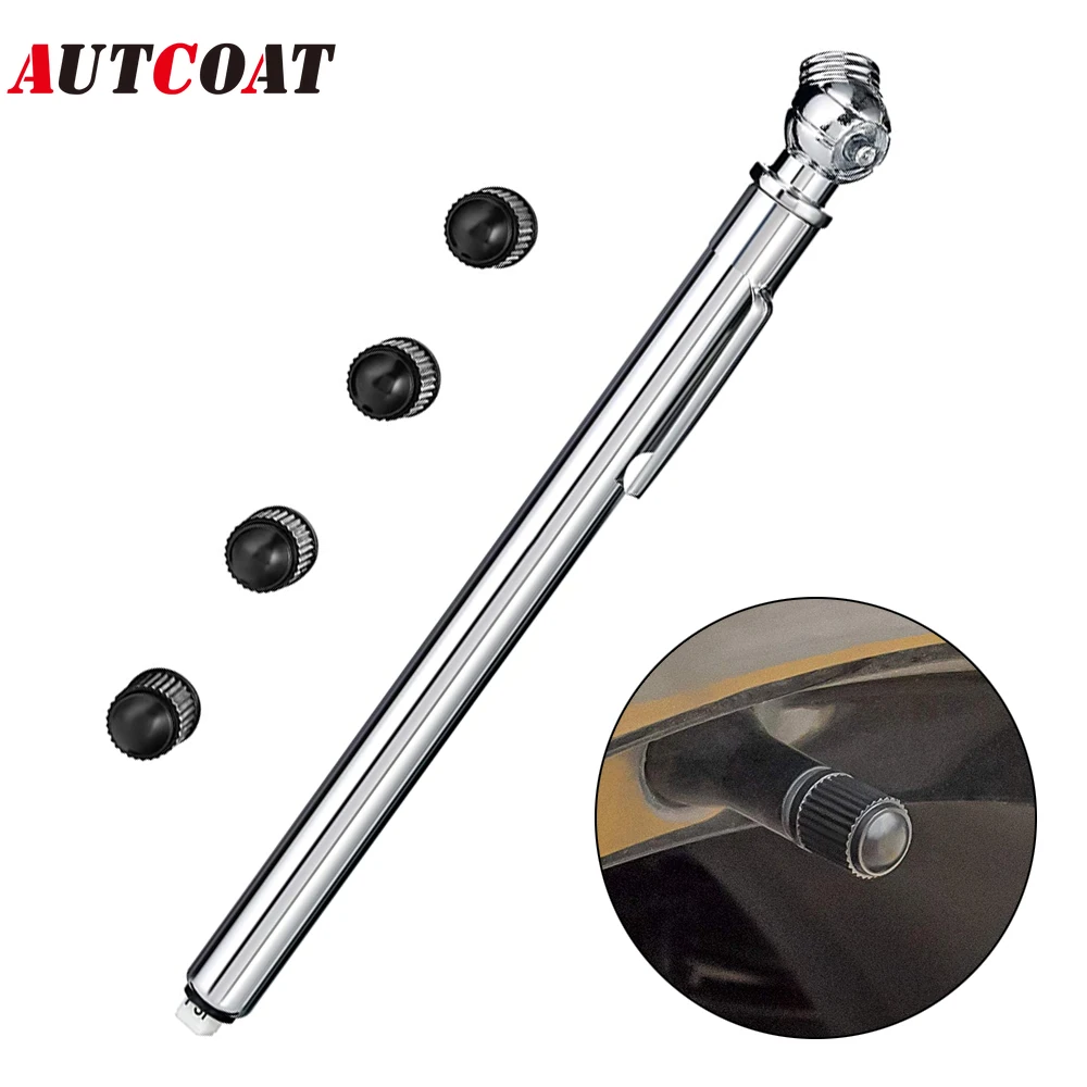 

Pencil Tire Pressure Gauge 10-120 PSI| Heavy-Duty Chrome Metal Head and Stainless Steel Body for Cars, Trucks, RVs and Bicycles