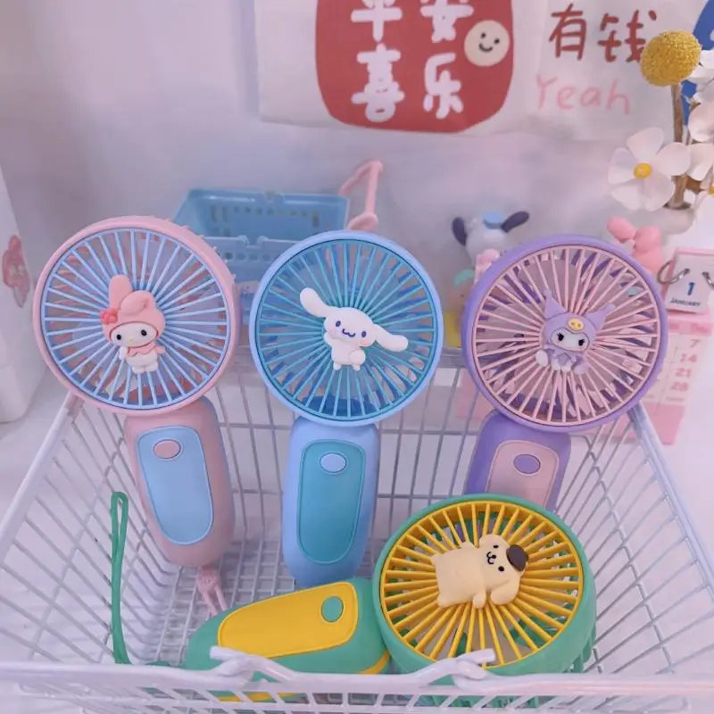 

Sanrio My Melody Cinnamoroll Usb зарядка мини-Веер аниме персонаж мультфильм портативный летний творческий ручной подарок для девушки студента