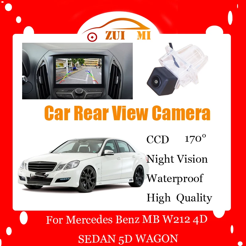 Фото Камера заднего вида для Mercedes Benz MB W212 4D SEDAN 5D, водонепроницаемая, CCD, Full HD, с ночным видением, для парковки и заднего хода №2