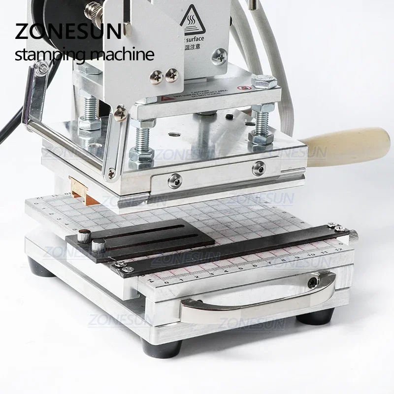 Фото ZONESUN ZS110 горячее тиснение фольгой, бронзовая машина для тиснения, скользящий верстак, цифровой кожаный термопресс для бумаги из ПВХ №5