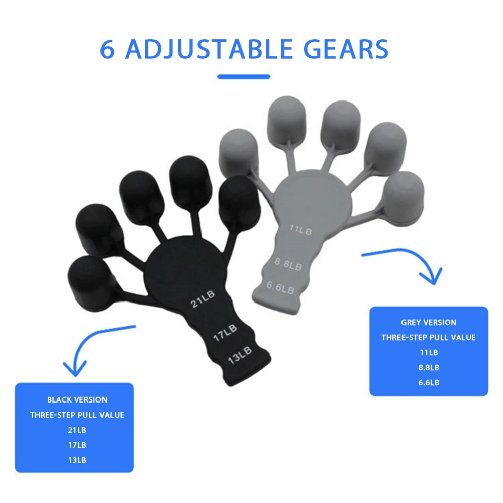 

Finger Exerciser 6 Resistant Levels Hand Strengthener Silica Gel Small Size