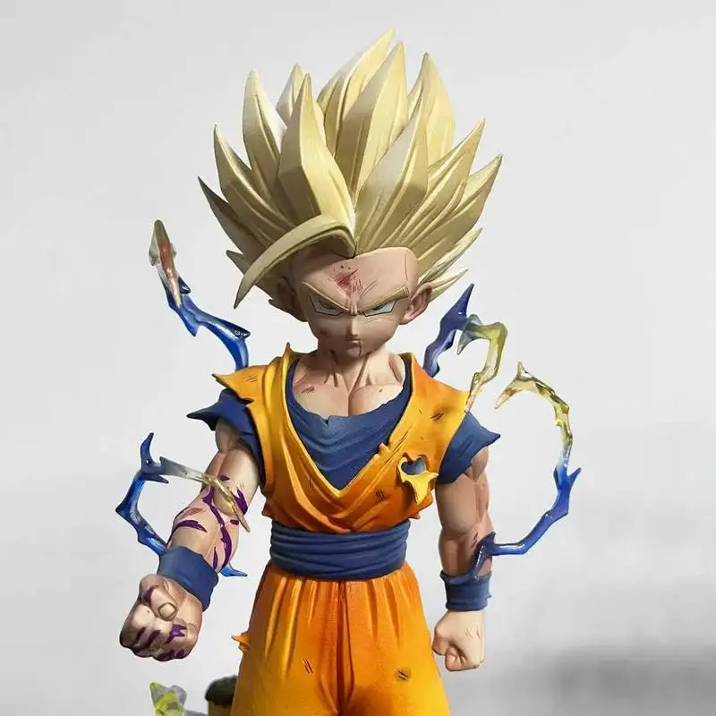 Фото Фигурка Гохана Супер Сайяна 2 из Dragon Ball Super в униформе для боевых искусств, 28 см, изысканное настольное украшение, коллекционный предмет для фанатов аниме №5