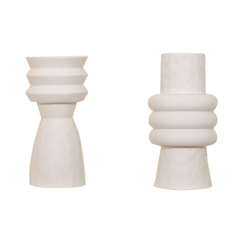 

Nordic Ins Creative Ceramics Vase Home Ornaments White Vegetarian Flower Pot Vases Home Decorations Craft Gifts