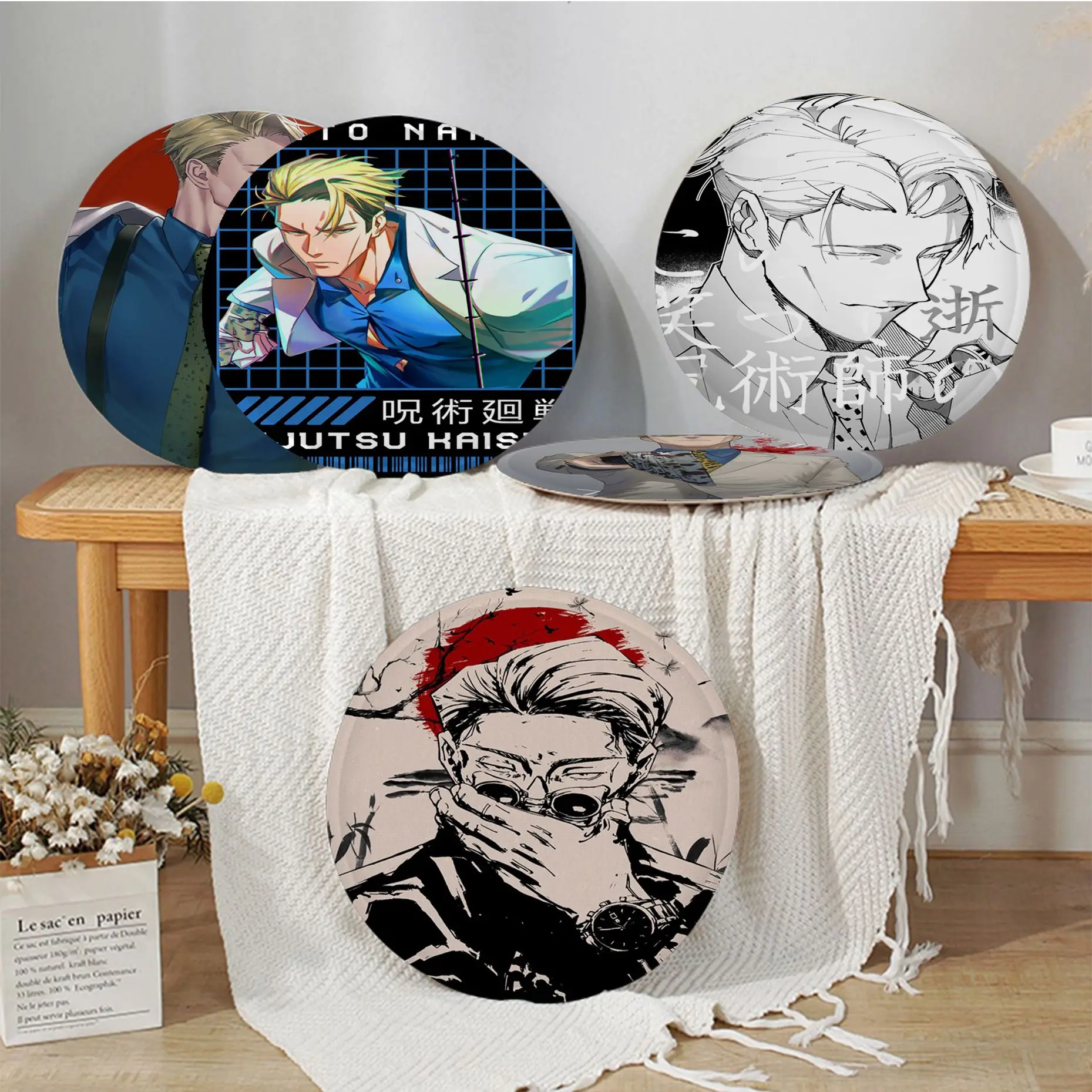 

Kento Nanami Jujutsu Kaisen Decorative Seat Cushion Office Dining Stool Pad Sponge Sofa Mat Non-Slip Sofa Cushion