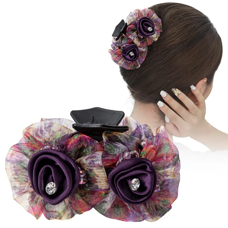 Заколка для волос в форме розы заколка женщин среднего и пожилого возраста виде