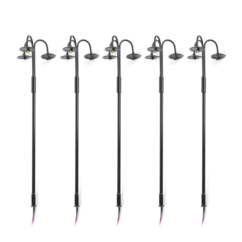 

5 Pcs 1: 100 Lamps Model Garden Lights Model Railway Lamp Garden Layout Model Building Decoration Landscape Accessory