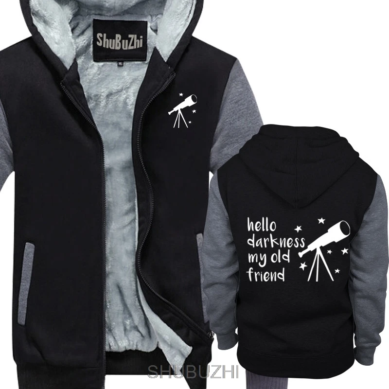 

Hello Darkness My Old Friend Telescope - Astronomy warm coat Space Star Science winter warm hoody thick coat sbz4175