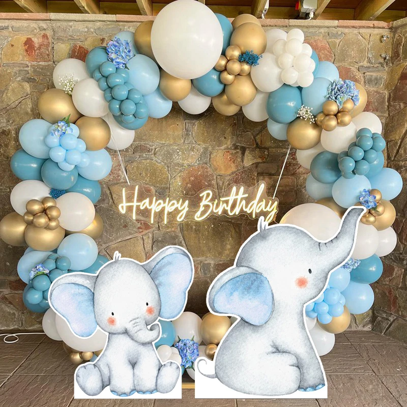 Слоненя колиска вырезы животные доска Kt сафари в джунглях фоны для дня рождения