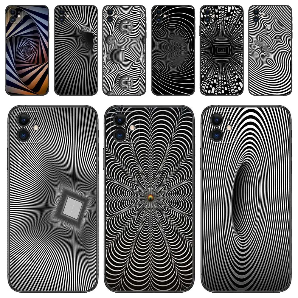 

3D Vortex Cartoon phone Case For IPhone 14 13 12 11 Pro Max Mini SE XR X XS Max 8Plus 7plus 6 6S New Shell phone Case