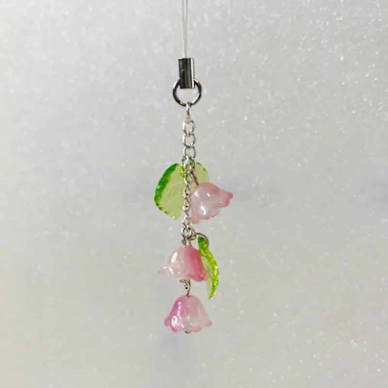 Подвеска для телефона Розовая Лилия долины | Очарование сумки