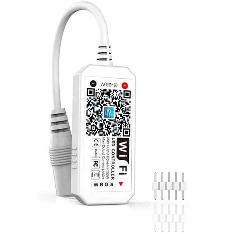 

Регулятор светодиодной ленты RGBW, Bluetooth, Wi-Fi, управление через приложение, регулятор яркости для системы Android/IOS, светильник вая лента