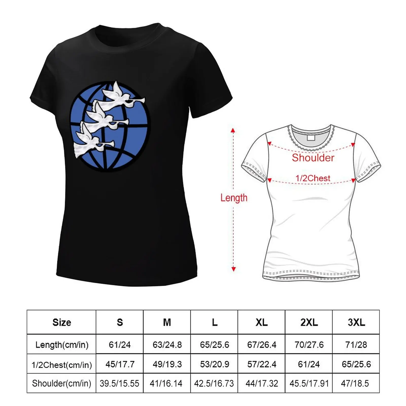 Футболка с изображением адвентиста седьмого дня трех ангелов [Tell the World] Женская