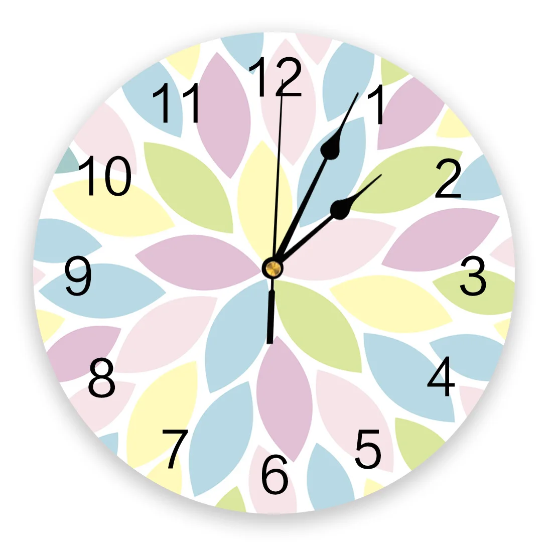 

Настенные часы Macaron Dahlia из ПВХ, домашний декор, бесшумные часы для спальни, кухни, гостиной