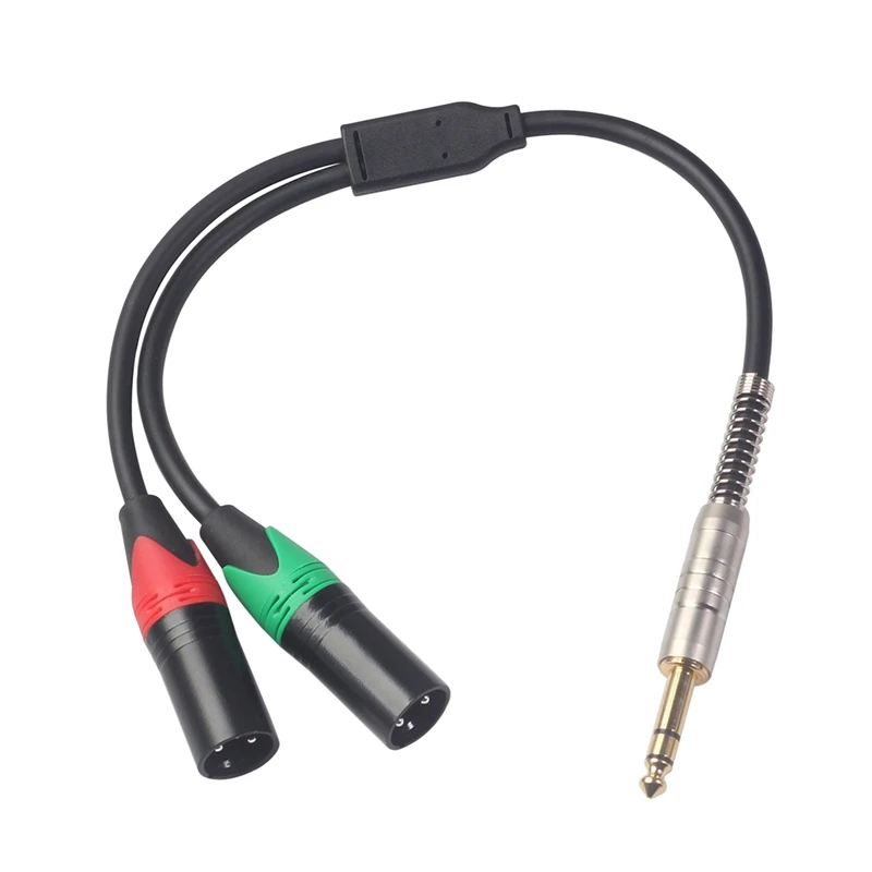 

24AWG Pure Copper Double-Shielded Single-Ended Audio Cable 6.35mm for Canon Male Audio Adapter Cable 0.3 Meter