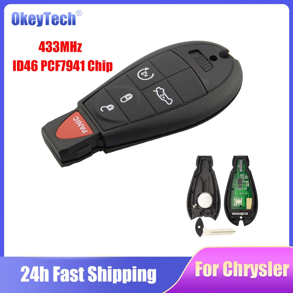 Автомобильный Дистанционный смарт-ключ OkeyTech для Dodge Magnum Durango Chrysler Town Jeep 433 МГц ID46