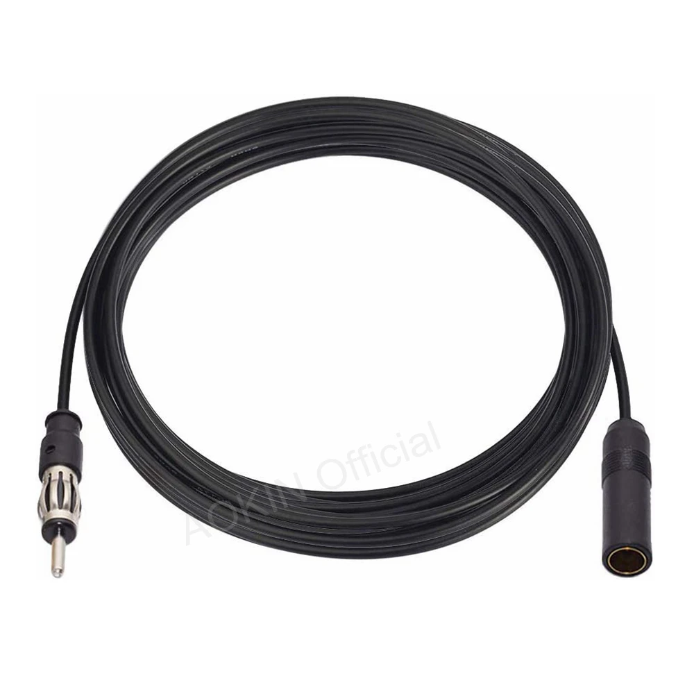 Car Radio Antenna Extension Cable Vehicle FM AM Radio Car Antenna Extension Cord DIN Plug Connector Cable 0.5/1/2/3/5/6m