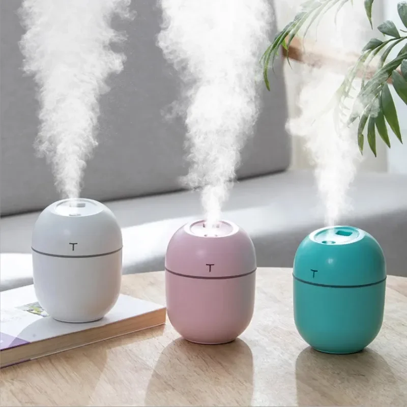 Ultrasonic Mini Air Humidifier 220ML Aroma Essential Oil Diffuser for Home Car USB Fogger Mist Maker with LED Night Lamp