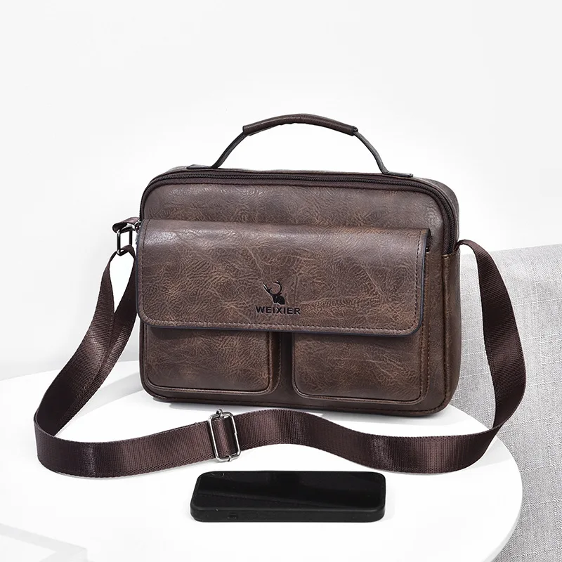 Brand New PU Leather Bag Bag Men Shoulder Bags Vintage Messenger Bag Men's Handbags Briefcase Bag Casual tote bag Crossbody Bags