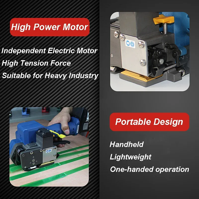 Профессиональный ручной ПЭТ/ПП тяжелый аккумулятор пластик P400 1216 мм