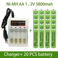 1 2v 3800mah ni mh rechargeable aa battery for toy remote controlalarm clock mouse calculator charger