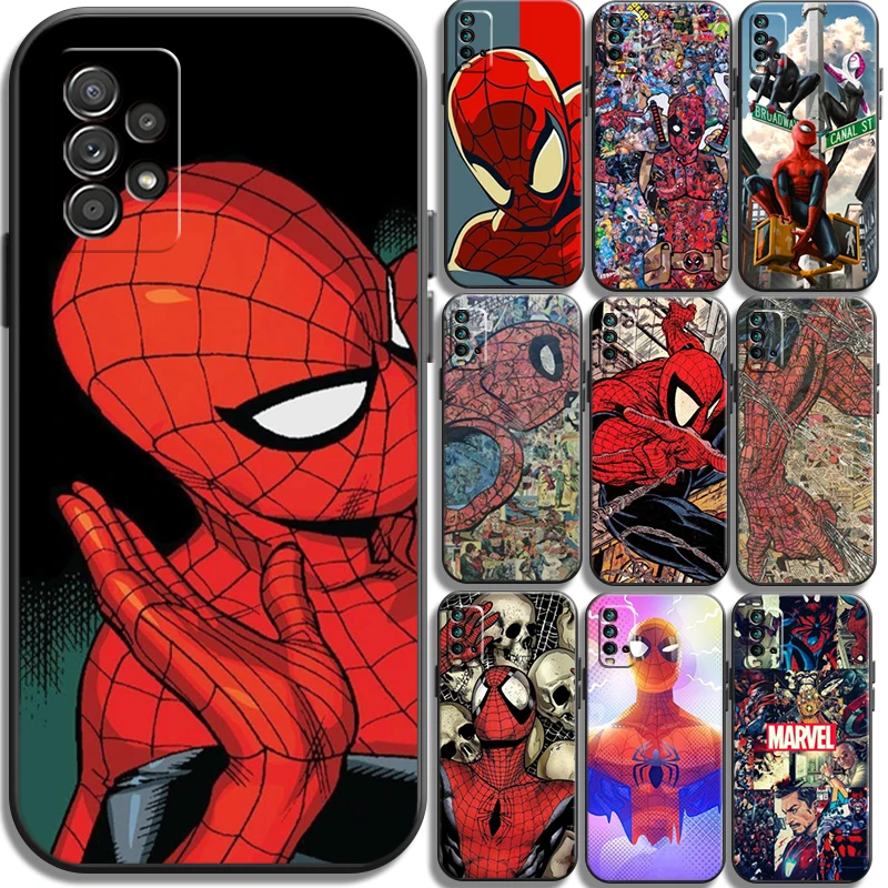 

Marvel Spiderman Phone Cases For Xiaomi Redmi Note 9 Pro 5G 10 10S 10 Pro POCO F3 GT X3 GT M3 Back Cover Soft TPU Coque