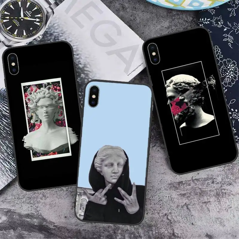 

Statue Abstract Art David Medusa Phone Case for iPhone 11 12 13 pro XS MAX 8 7 6 6S Plus X 5S SE 2020 XR mini
