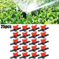 25pcs valve switch hoses 13mm in line tap valve fitting connector garden irrigation on off water switch controller
