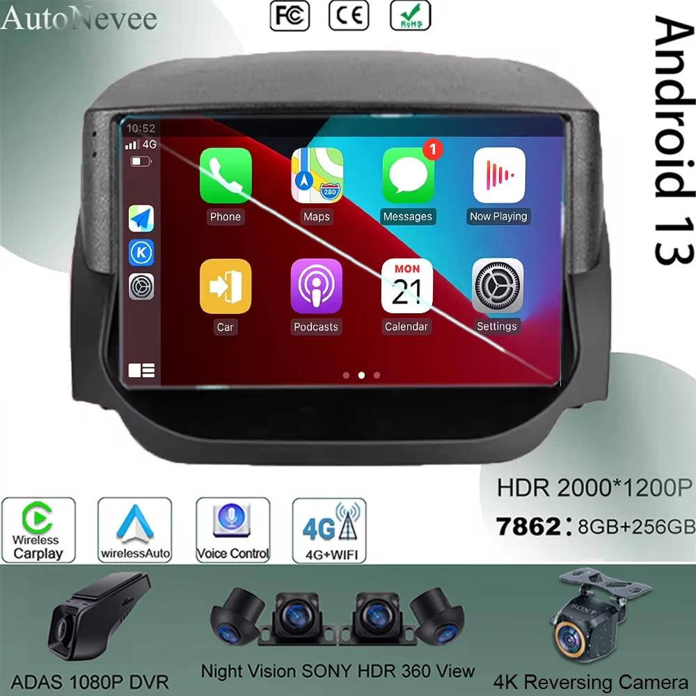 Android 13 для Ford EcoSport 2013 - 2017 автомобильное радио мультимедийный плеер экран без 2Din DVD