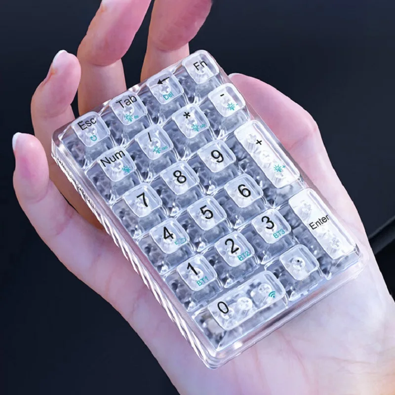Клавиатура аукциона F21 с прозрачной цифровой клавиатурой 21 клавиша RGB-подсветка 3