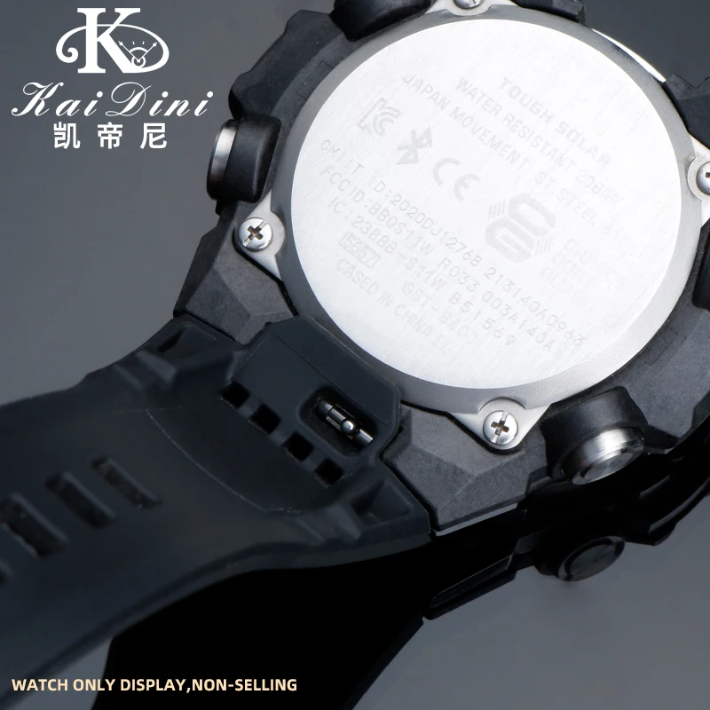 Фото Для Casio G-SHOCK GST-B400 ремешок из силиконовой резины Пружинный стержень для часов Быстроразъемный соединительный стержень из нержавеющей стали 14 мм №4