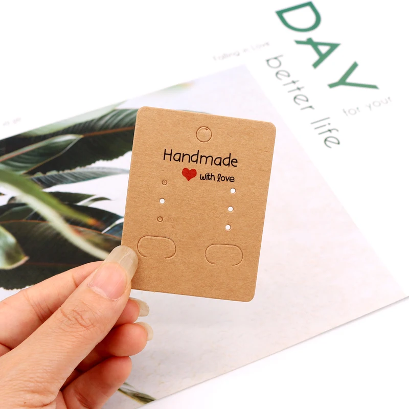 5x7 см Крафт серьги карты для ювелирные кольца стенд бумажный держатель и карточка