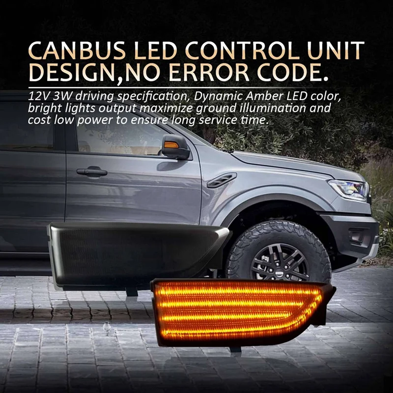 6X автомобильный динамический фонарь для зеркала заднего вида с указателем