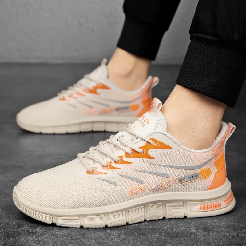 NEW Fashion Breathable Men's Casual Sneakers Adult Teenagers Outdoor Running Shoes Walking Shoes School Sports Shoes 39-44#