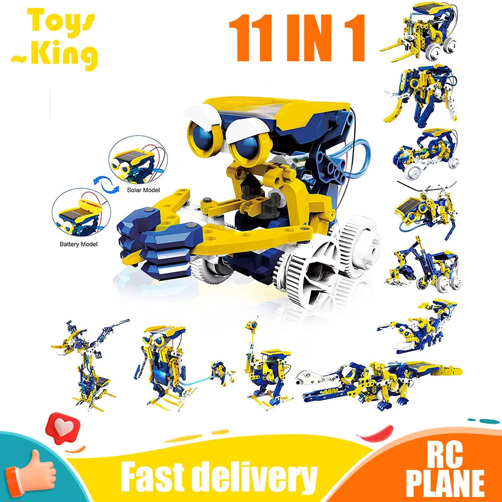 Детские игрушки-роботы на солнечной батарее обучающий Обучающий набор сделай