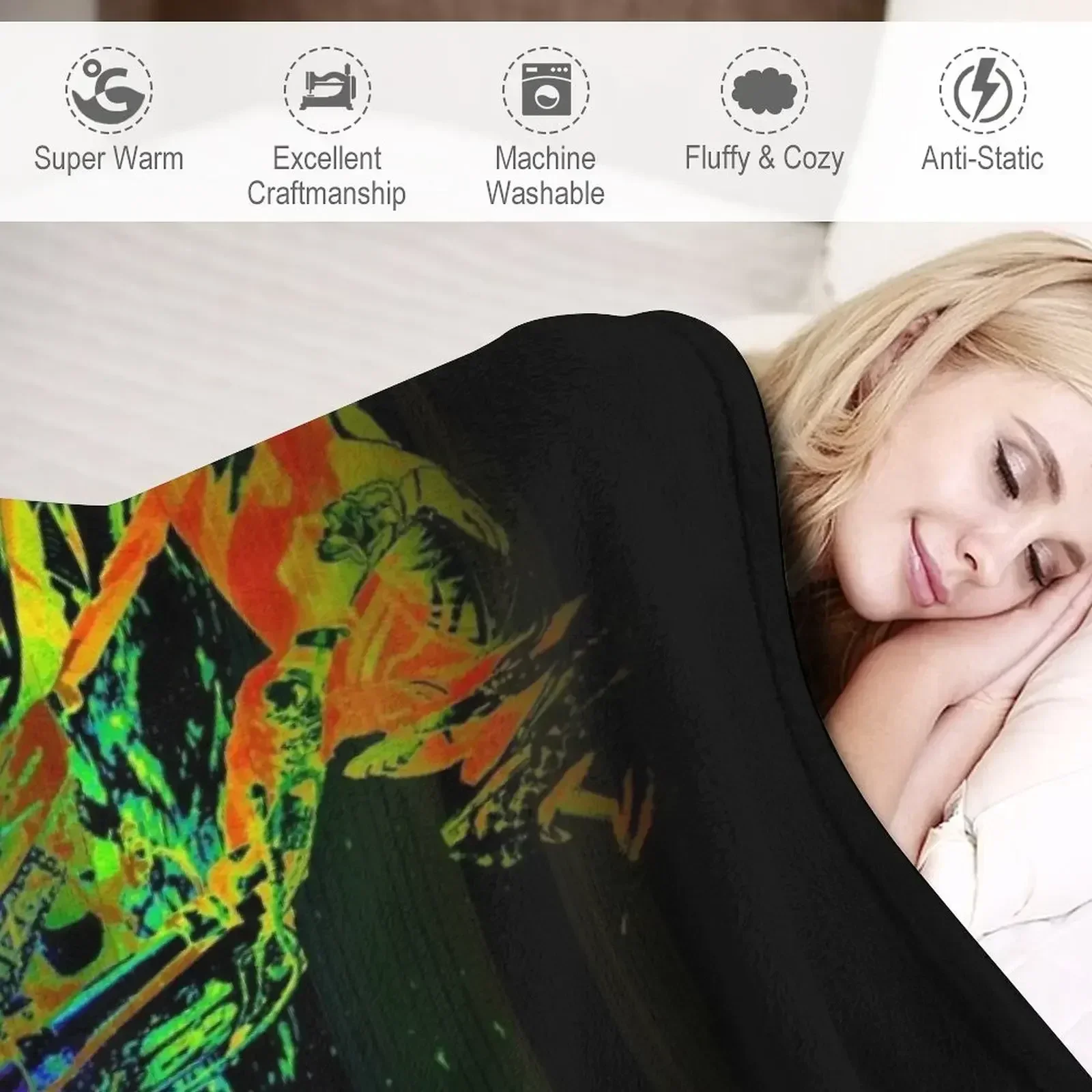 НАТУРАЛЬНАЯ АМЕРИКАНСКАЯ СТАРАЯ БЛАНКЕТ на 130 ГОДА - 2021 ЦВЕТРИЗОВАННАЯ Плед с