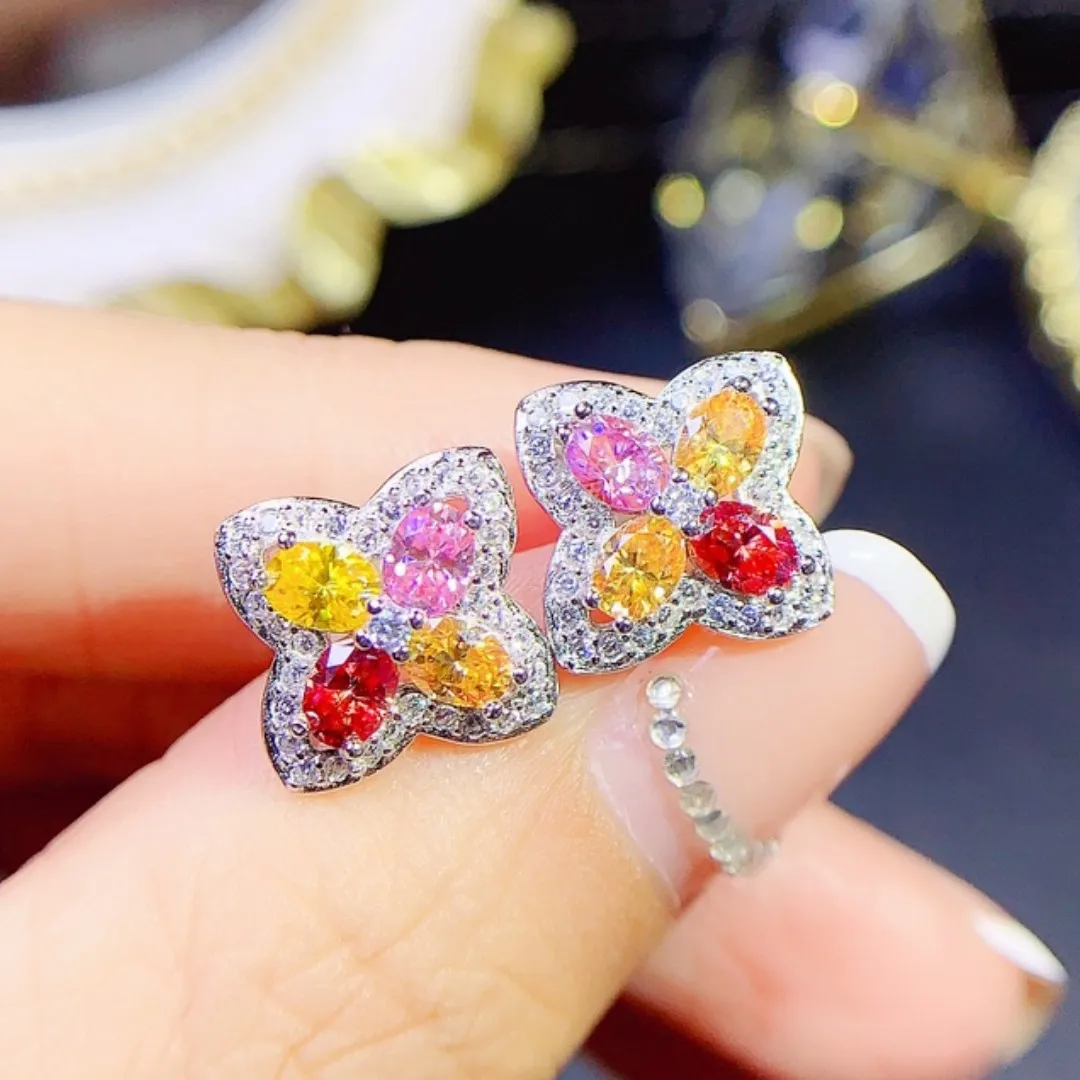

Женские серьги из серебра 925 пробы, с муассанитом