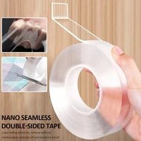 1235m tape waterproof wall stickers reusable heat resistant bathroom home decoration tapes transparent double sided nano tape